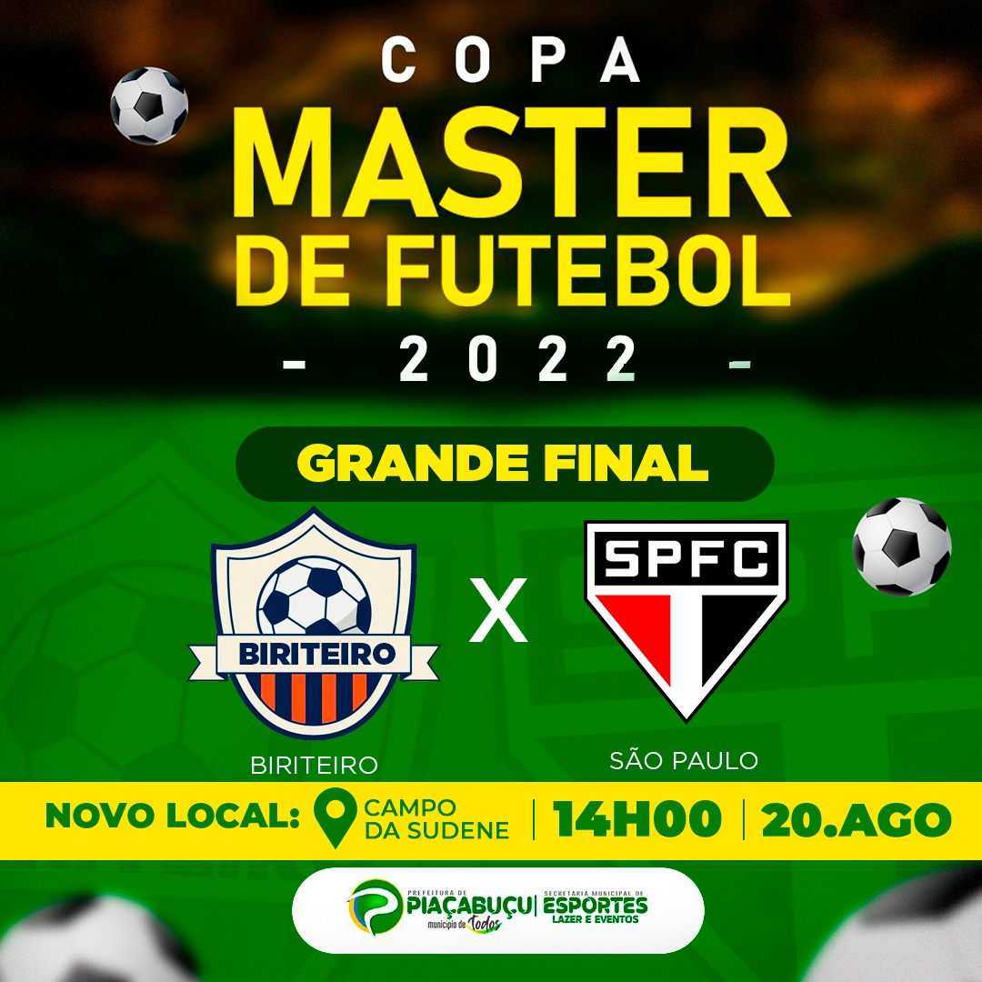 2° Jogo da Final da Copa Master de Futebol 2022 - Prefeitura de